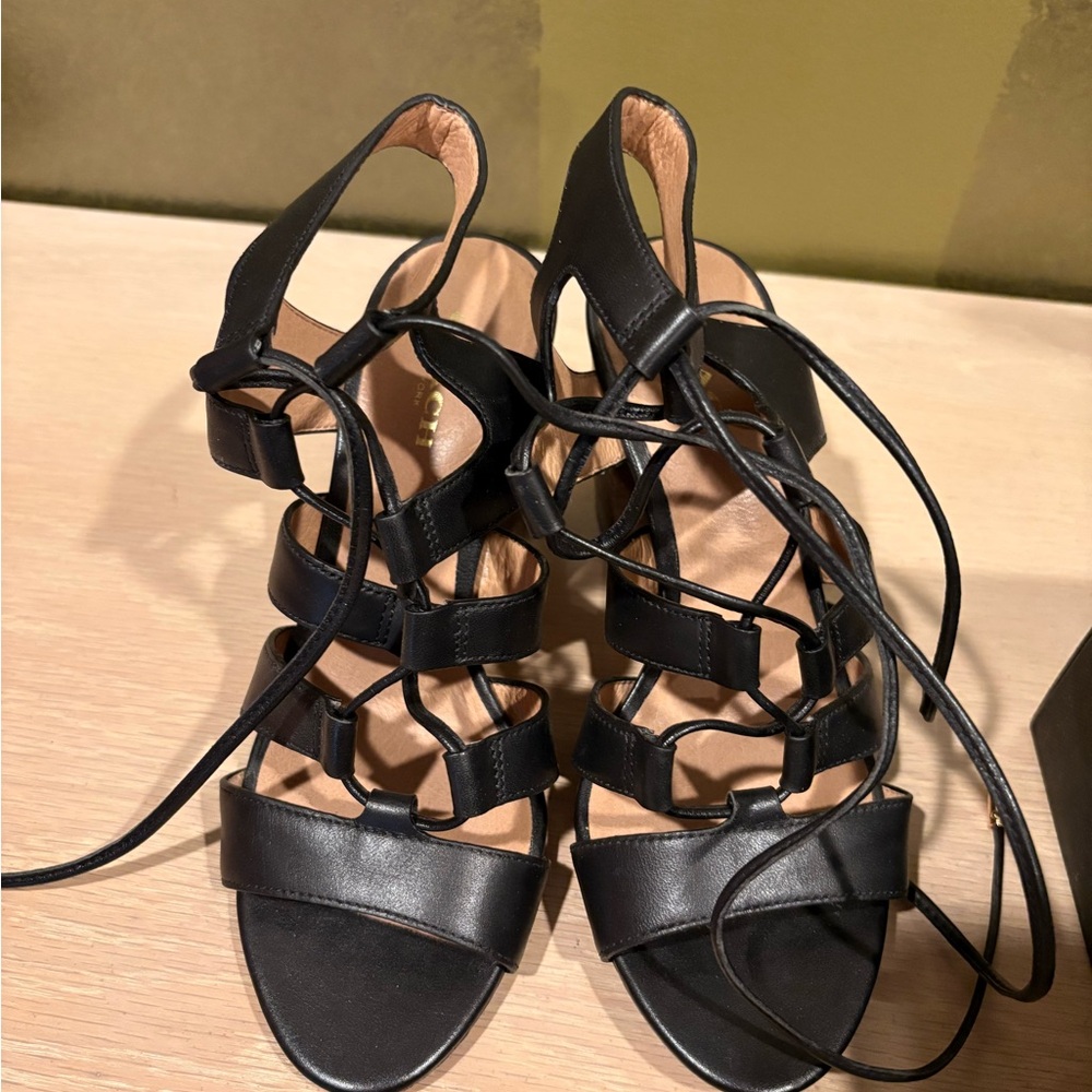 Coach Leather Strappy Sandals